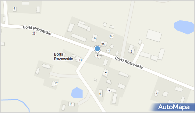 Borki Rozowskie, Borki Rozowskie, 5, mapa Borki Rozowskie