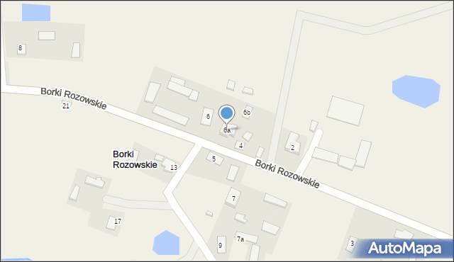 Borki Rozowskie, Borki Rozowskie, 6a, mapa Borki Rozowskie