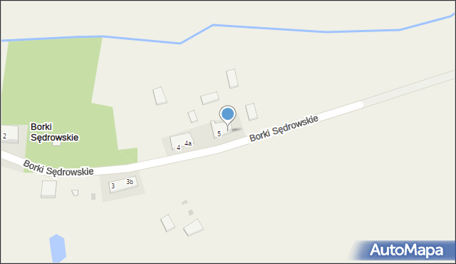 Borki Sędrowskie, Borki Sędrowskie, 5a, mapa Borki Sędrowskie