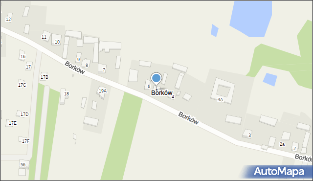 Borków, Borków, 5, mapa Borków