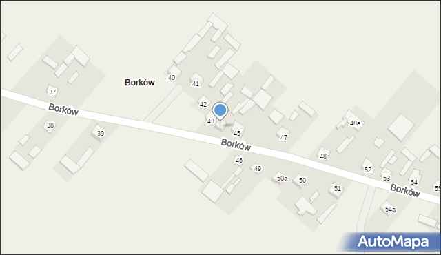 Borków, Borków, 44, mapa Borków