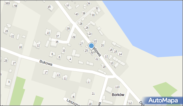 Borków, Borków, 23, mapa Borków