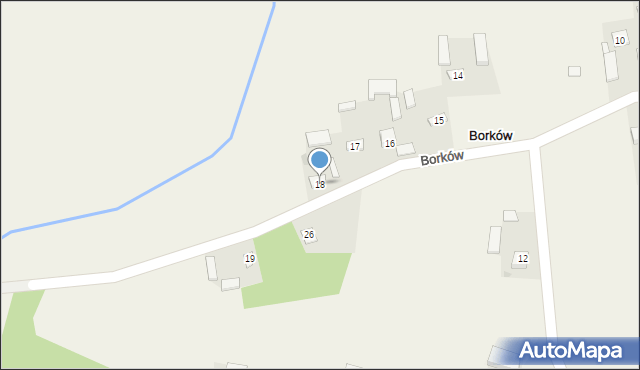 Borków, Borków, 18, mapa Borków