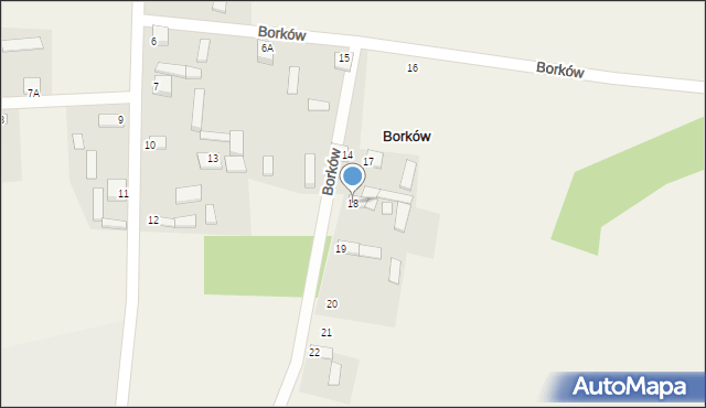 Borków, Borków, 18, mapa Borków