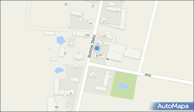 Borków Stary, Borków Stary, 8, mapa Borków Stary