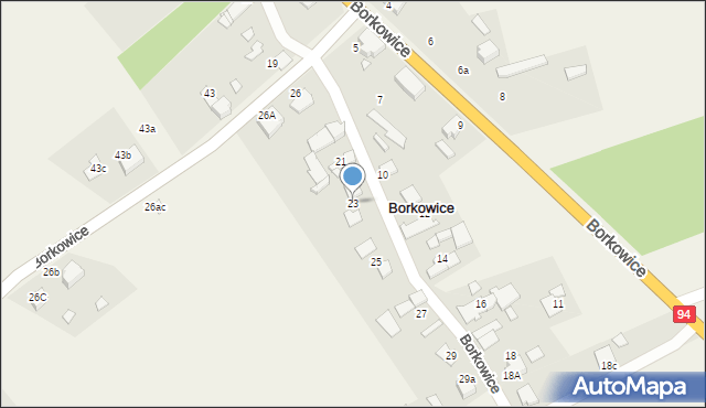 Borkowice, Borkowice, 23, mapa Borkowice