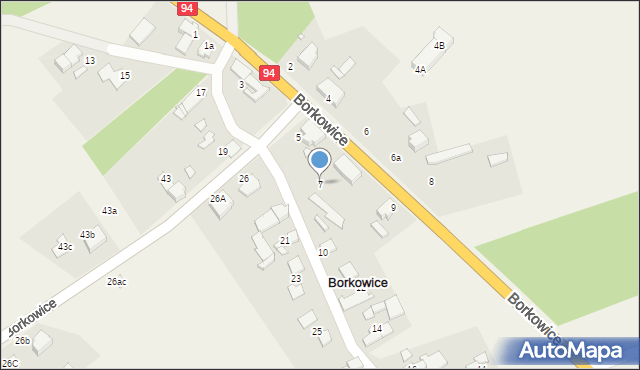 Borkowice, Borkowice, 7, mapa Borkowice