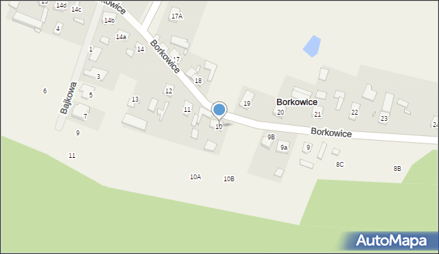 Borkowice, Borkowice, 10, mapa Borkowice