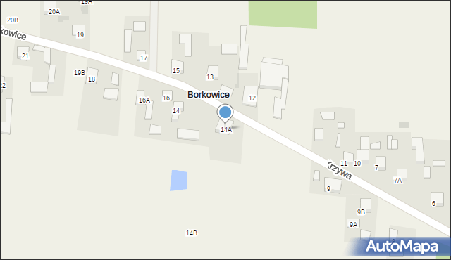 Borkowice, Borkowice, 14A, mapa Borkowice