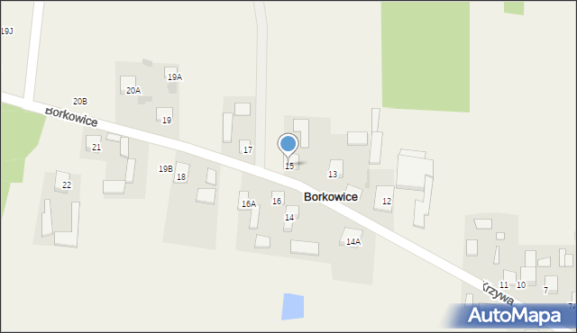 Borkowice, Borkowice, 15, mapa Borkowice