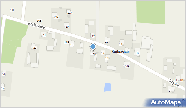 Borkowice, Borkowice, 16A, mapa Borkowice