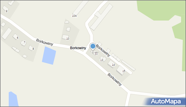 Borkowiny, Borkowiny, 12, mapa Borkowiny