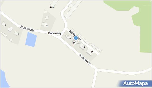Borkowiny, Borkowiny, 13a, mapa Borkowiny
