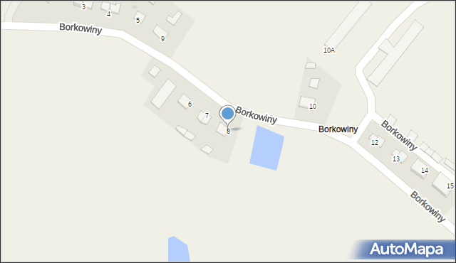 Borkowiny, Borkowiny, 8, mapa Borkowiny