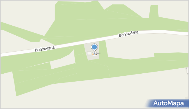 Borkowizna, Borkowizna, 68a, mapa Borkowizna