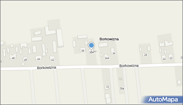 Borkowizna, Borkowizna, 36A, mapa Borkowizna