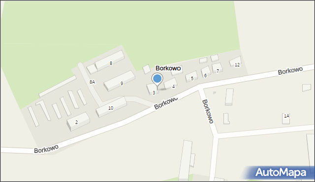 Borkowo, Borkowo, 3A, mapa Borkowo