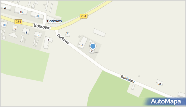 Borkowo, Borkowo, 3/2, mapa Borkowo