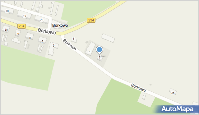 Borkowo, Borkowo, 3, mapa Borkowo