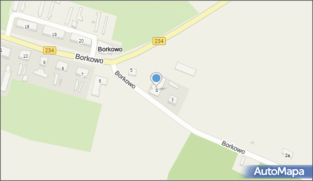 Borkowo, Borkowo, 4, mapa Borkowo