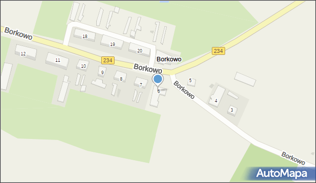 Borkowo, Borkowo, 6, mapa Borkowo