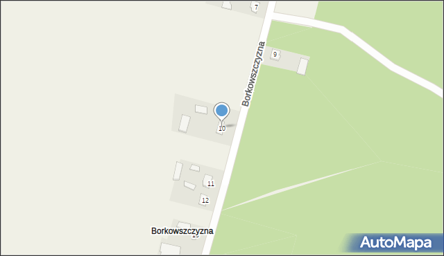 Borkowszczyzna, Borkowszczyzna, 10, mapa Borkowszczyzna