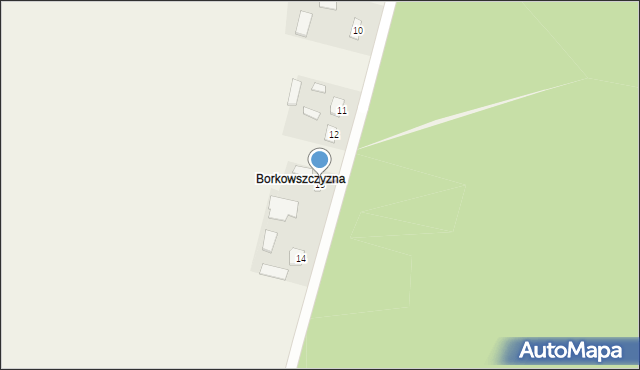 Borkowszczyzna, Borkowszczyzna, 13, mapa Borkowszczyzna