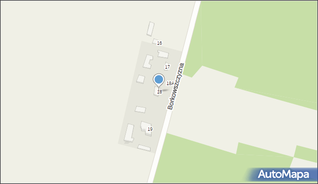 Borkowszczyzna, Borkowszczyzna, 18, mapa Borkowszczyzna