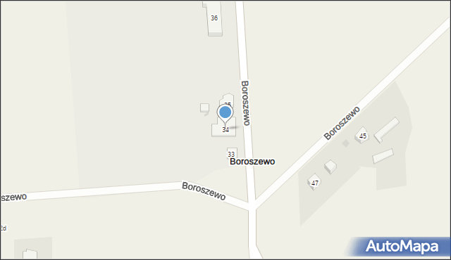 Boroszewo, Boroszewo, 34, mapa Boroszewo