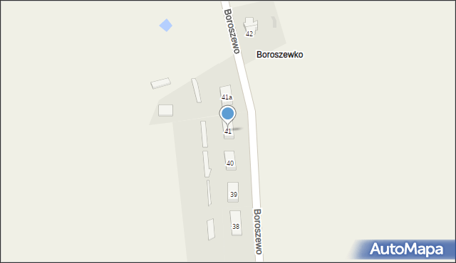 Boroszewo, Boroszewo, 41, mapa Boroszewo