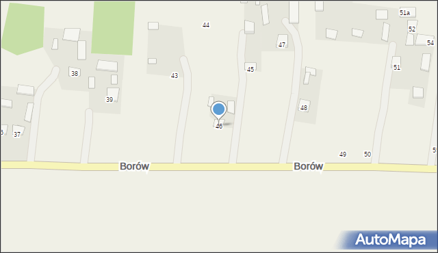 Borów, Borów, 46, mapa Borów