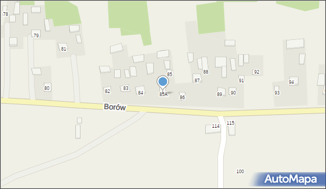 Borów, Borów, 85A, mapa Borów