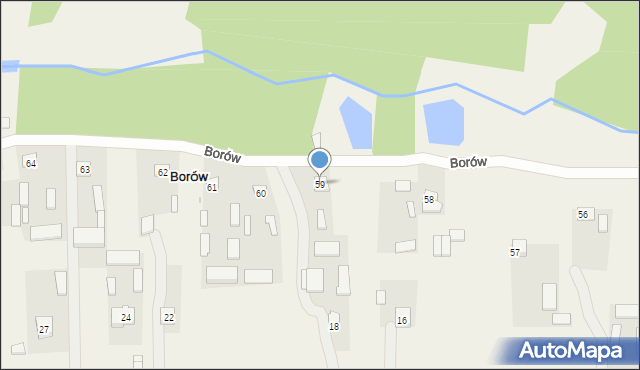 Borów, Borów, 59, mapa Borów