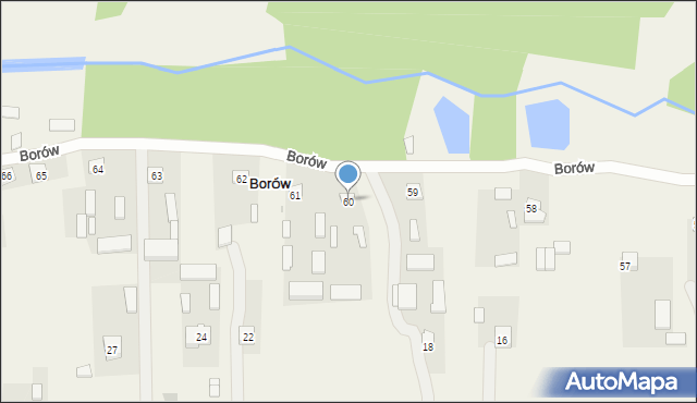 Borów, Borów, 60, mapa Borów