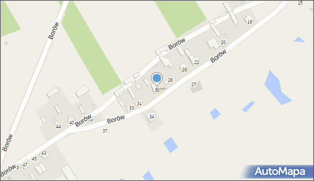 Borów, Borów, 30, mapa Borów