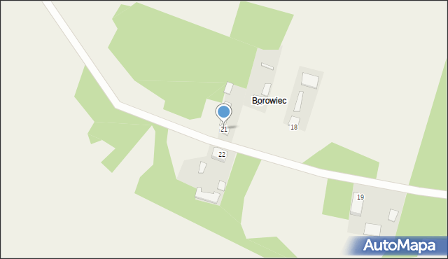 Borów, Borów, 21, mapa Borów