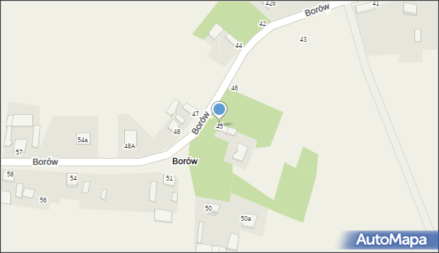 Borów, Borów, 45, mapa Borów