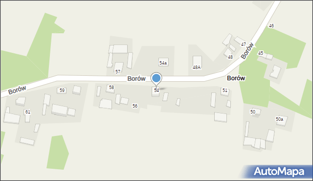 Borów, Borów, 55, mapa Borów