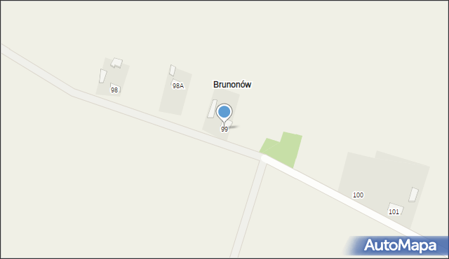 Borów, Borów, 99, mapa Borów