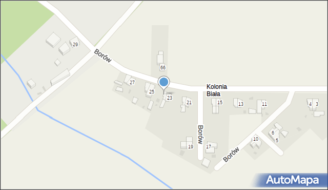 Borów, Borów, 24, mapa Borów