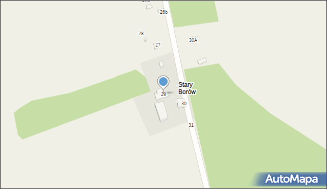 Borów, Borów, 29, mapa Borów