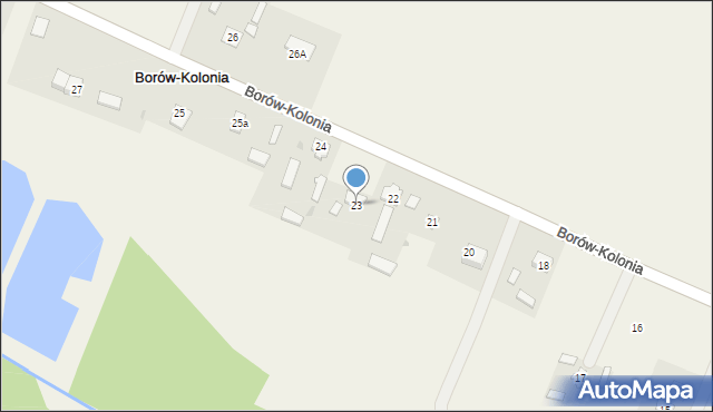 Borów-Kolonia, Borów-Kolonia, 23, mapa Borów-Kolonia