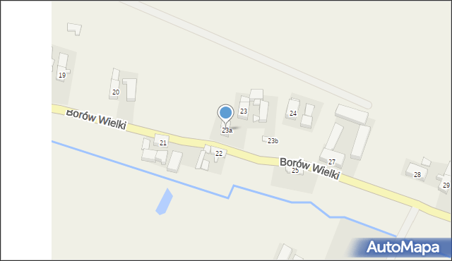 Borów Wielki, Borów Wielki, 23a, mapa Borów Wielki