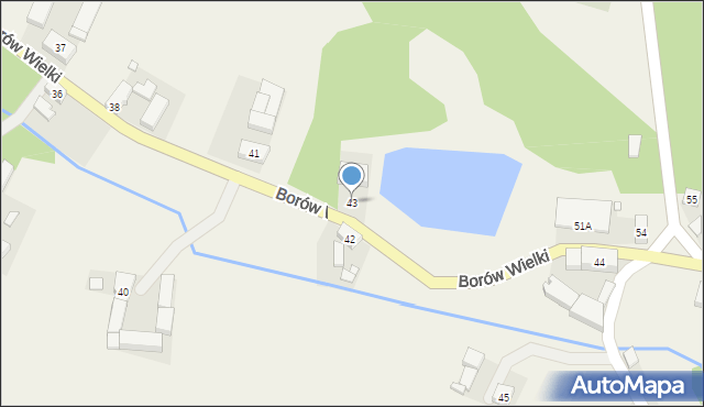 Borów Wielki, Borów Wielki, 43, mapa Borów Wielki