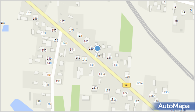 Borowa, Borowa, 136, mapa Borowa