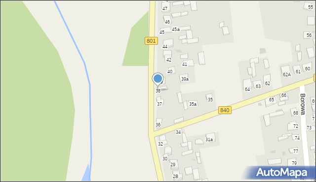 Borowa, Borowa, 38, mapa Borowa