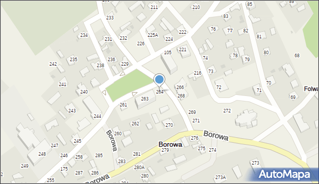 Borowa, Borowa, 264, mapa Borowa