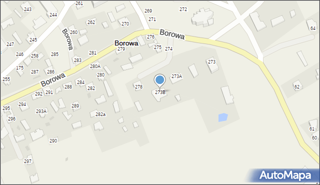 Borowa, Borowa, 273B, mapa Borowa