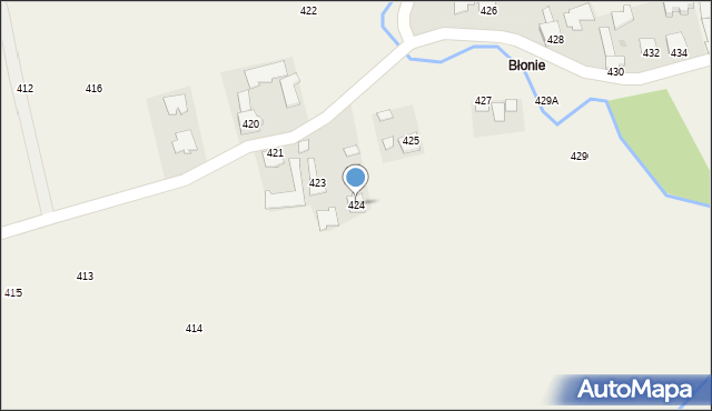Borowa, Borowa, 424, mapa Borowa