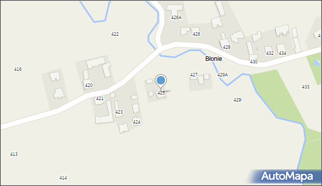 Borowa, Borowa, 425, mapa Borowa
